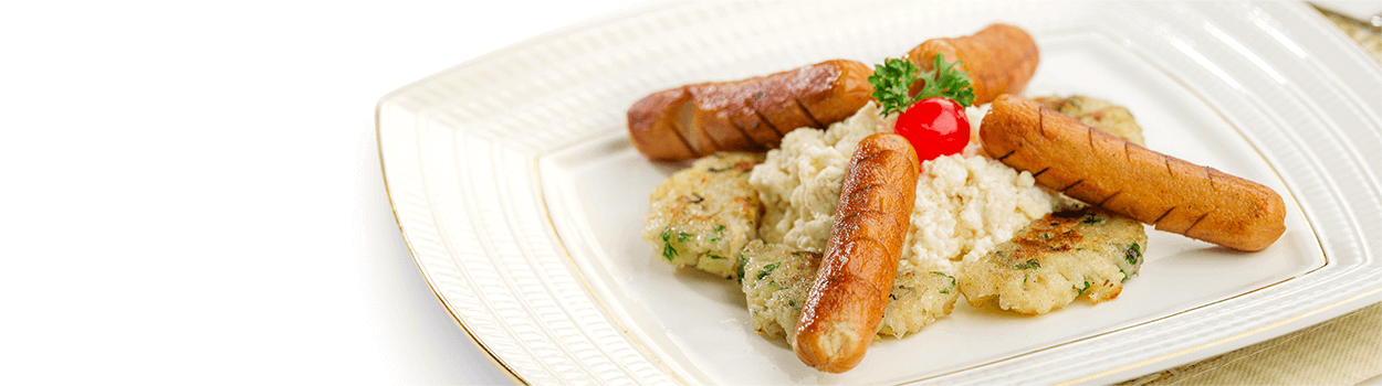 Breakfast Sausage with Scrambled Eggs