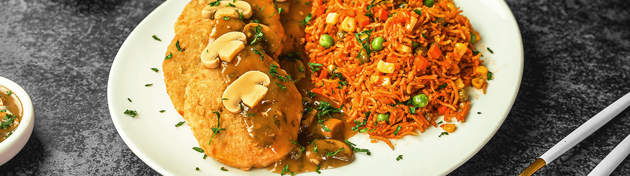 Burger Patties with Mushroom Sauce