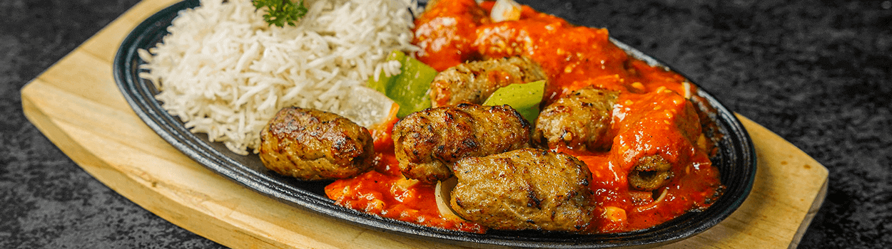 Kabab Sizzler with Mexican Sauce