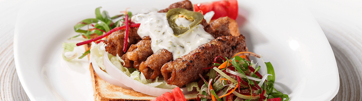 Seekh Kabab Open Faced Sandwich