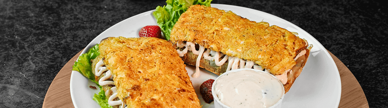 Shami Kabab Hash Browns Toast