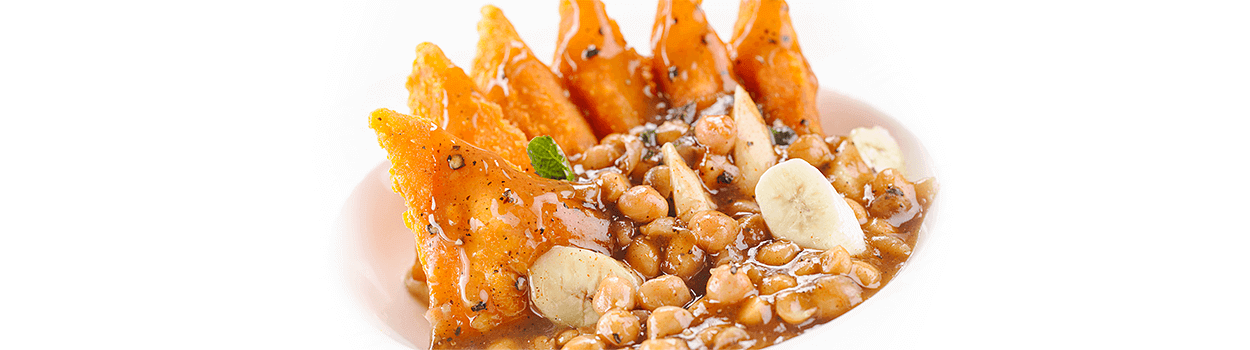 Tornadoz with Banana and Chickpeas