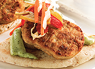 Kabab Tikki on Pita Bread
