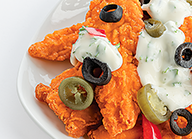 Crunchy Hot Tender Fries with Ranch Sauce